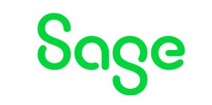 Company logo for Sage - Sage written in Green letters on a white background